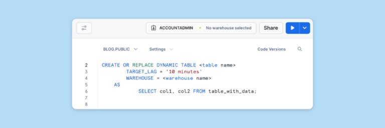 Building continuous data pipelines with Snowflake’s dynamic tables ...